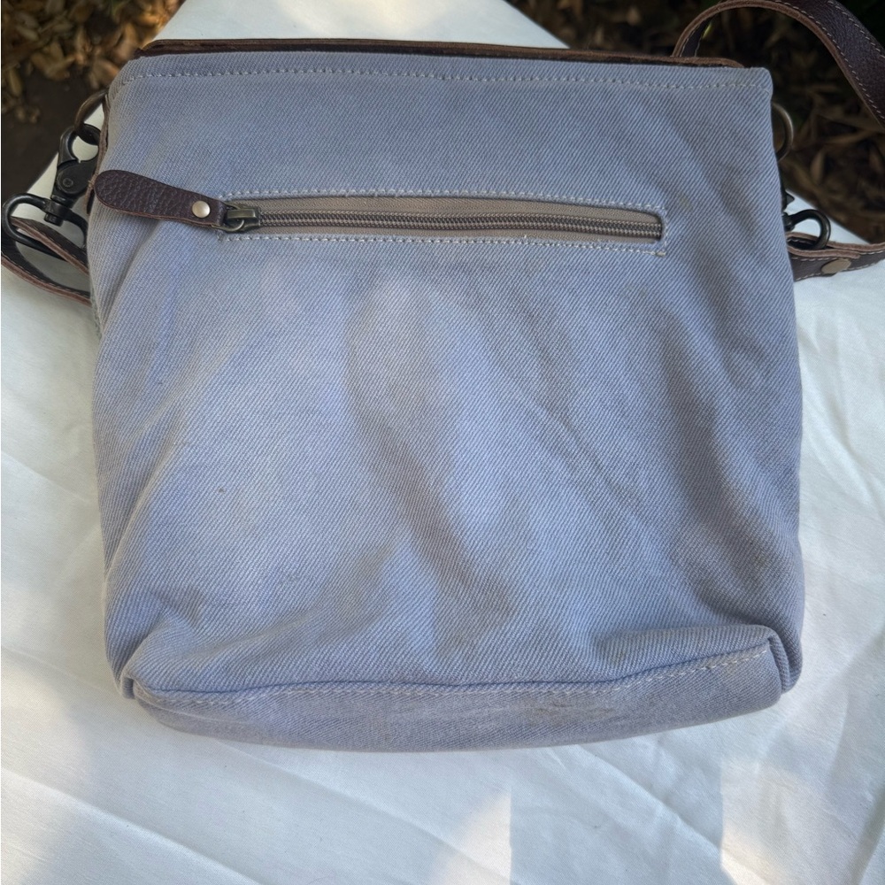 Myra Bag Western Leather Canvas Crossbody Multicolor - Picture 2 of 9